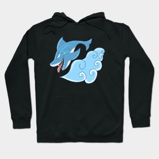 shark cartoon cool Hoodie